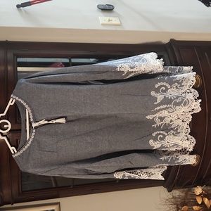 Lace finish top
